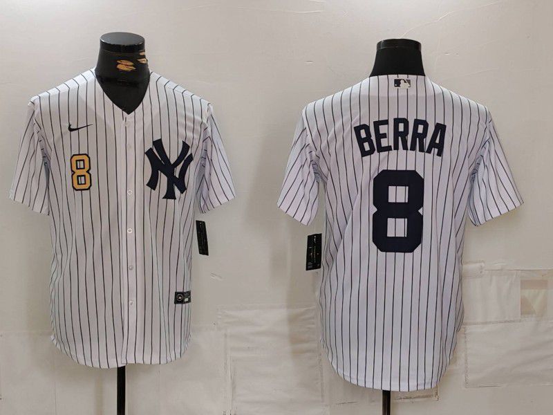 Men New York Yankees #8 Barra White Game 2024 Nike MLB Jersey style 8191